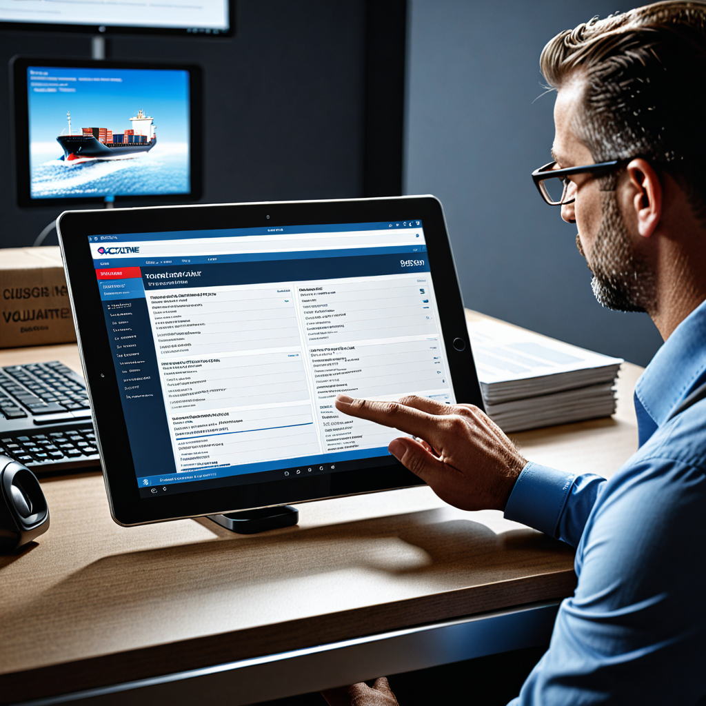 A customer viewing shipping updates on a digital device