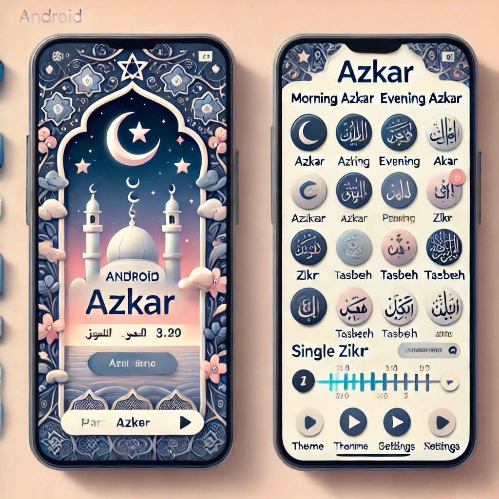 Android Azkar app screenshots