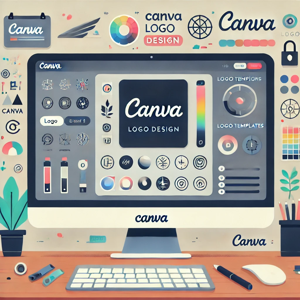 Canva logo design tool interface