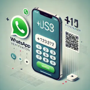 رمز التحقق في واتساب بجانب خيارات إدخال الرقم الأمريكي