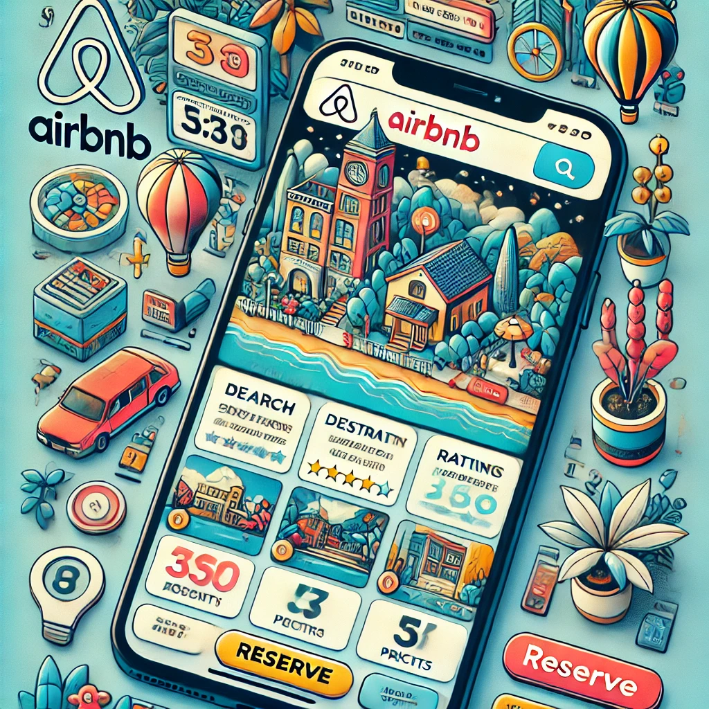 شاشة تطبيق Airbnb