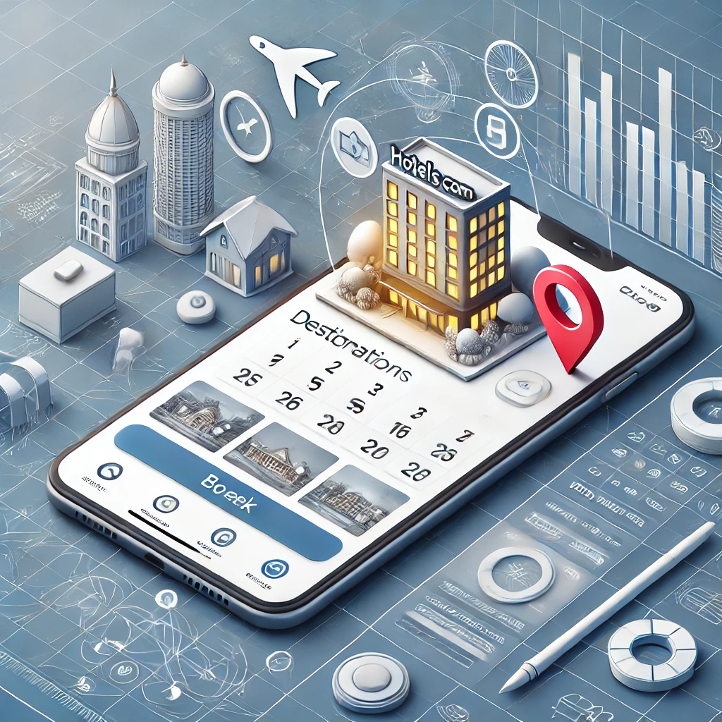 شاشة تطبيق Hotels.com