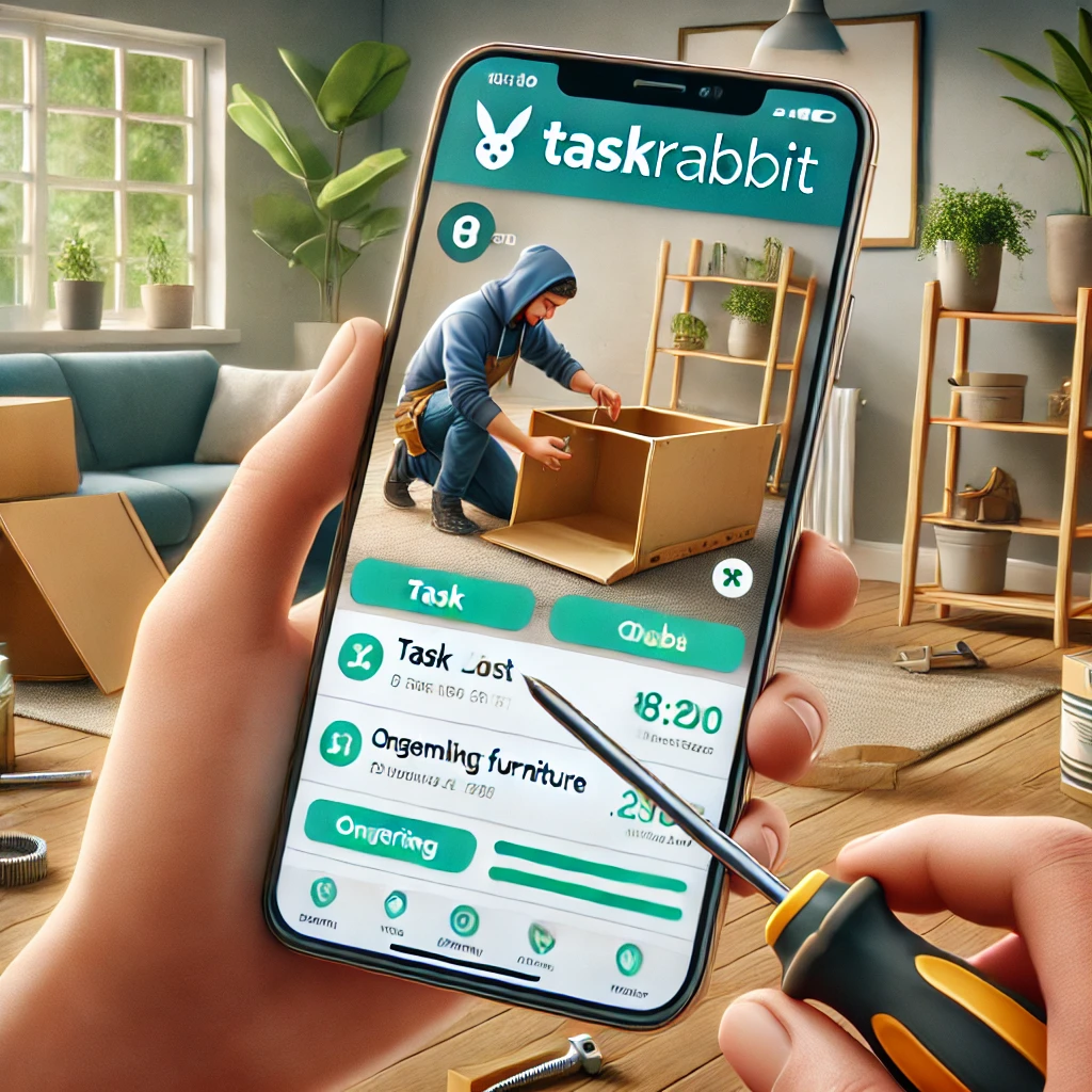 شخص يؤدي مهمة منزلية عبر تطبيق TaskRabbit