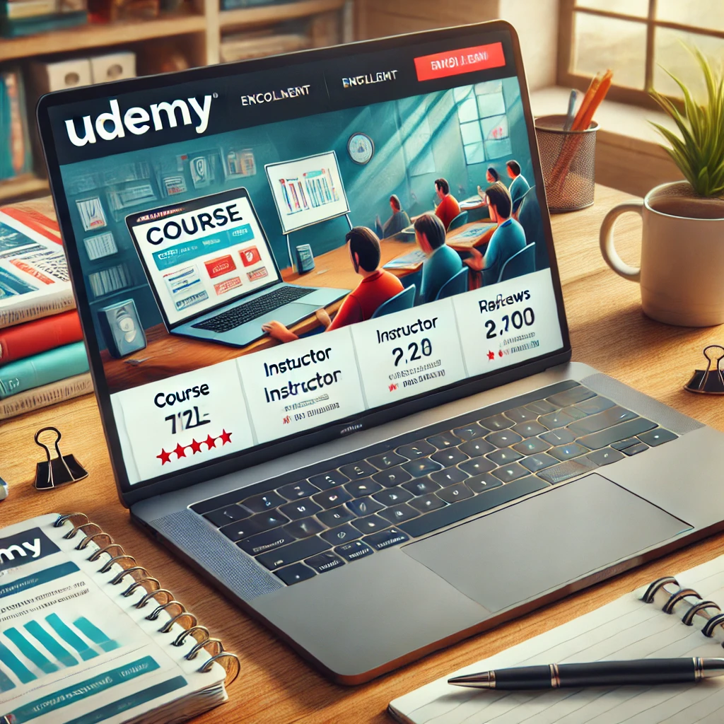 صفحة دورة تعليمية على Udemy