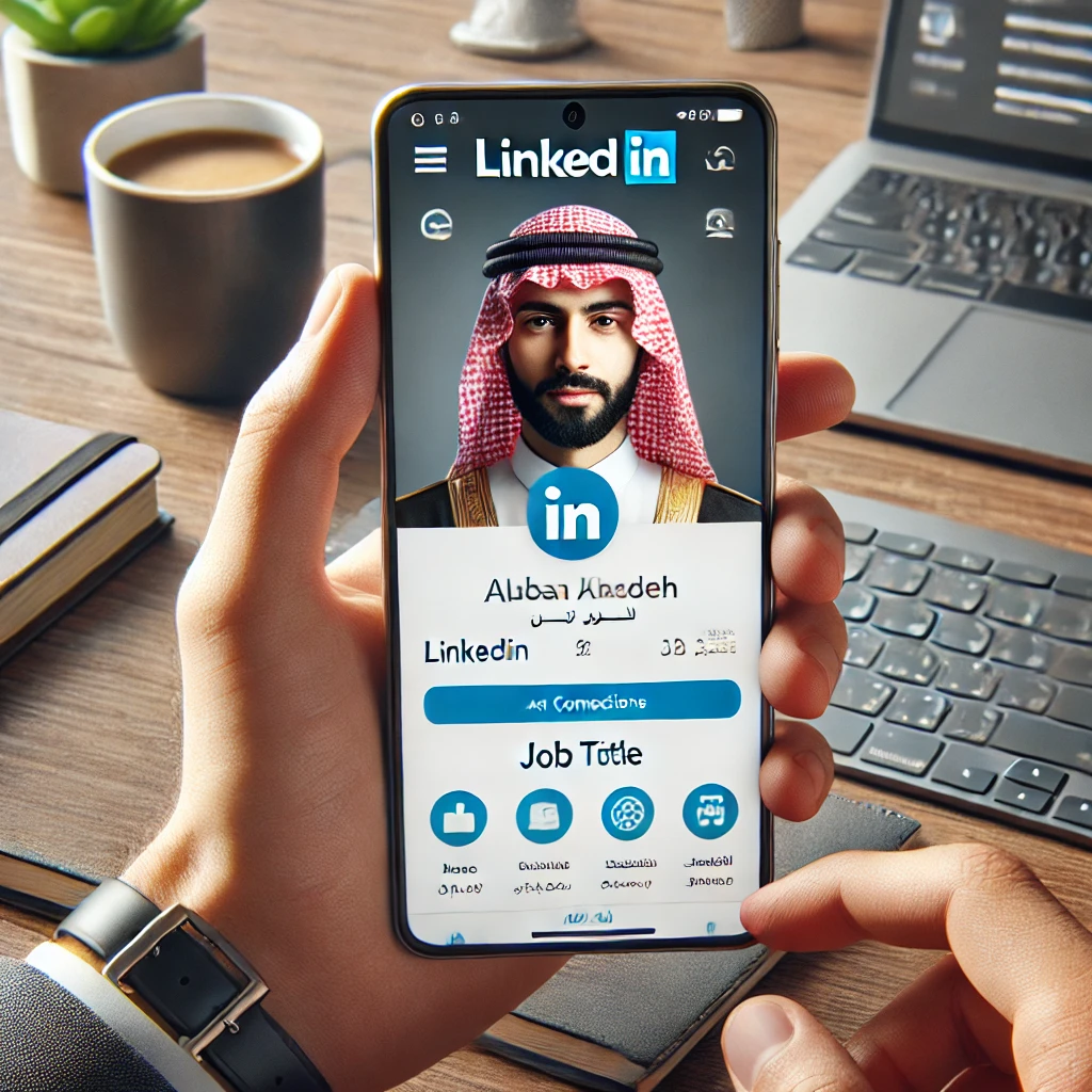 صورة توضح واجهة تطبيق LinkedIn