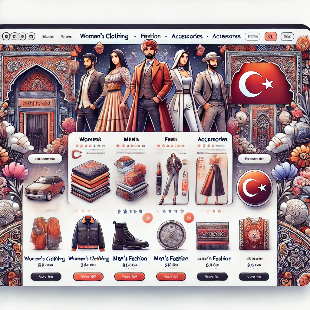  واجهة موقع تسوق تركي متخصص في الأزياء
