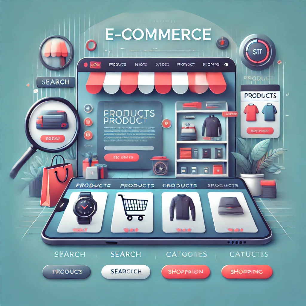 واجهة متجر إلكتروني حديثة وجذابة